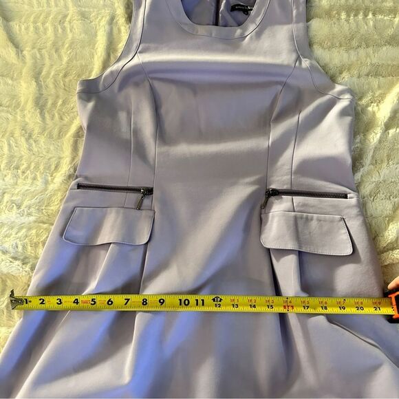 Nanette Lepore Lavender Purple Round Neck Mini Dress Size 14 Tea Time Wedding - Picture 11 of 14